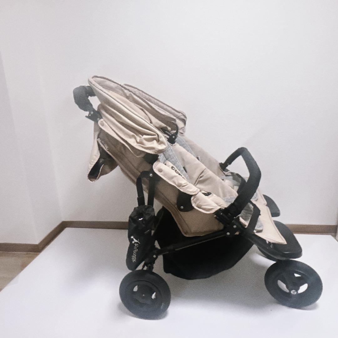 AirBuggy エアバギーココダブル 双子 2人乗りベビーカーレインカバー付