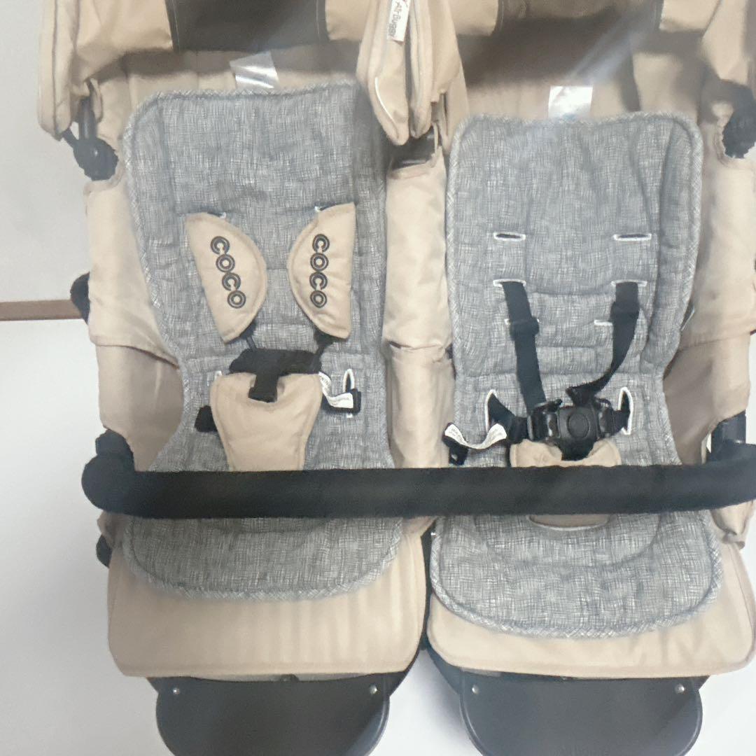 AirBuggy エアバギーココダブル 双子 2人乗りベビーカーレインカバー付