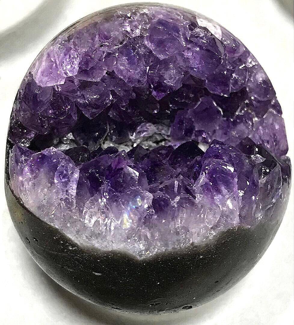 美品　ウルグアイ産　アメジスト　笑口　ドーム　約５８mm