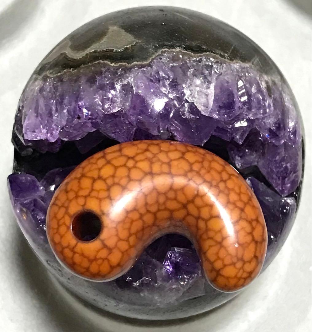 美品　ウルグアイ産　アメジスト　笑口　ドーム　約５８mm