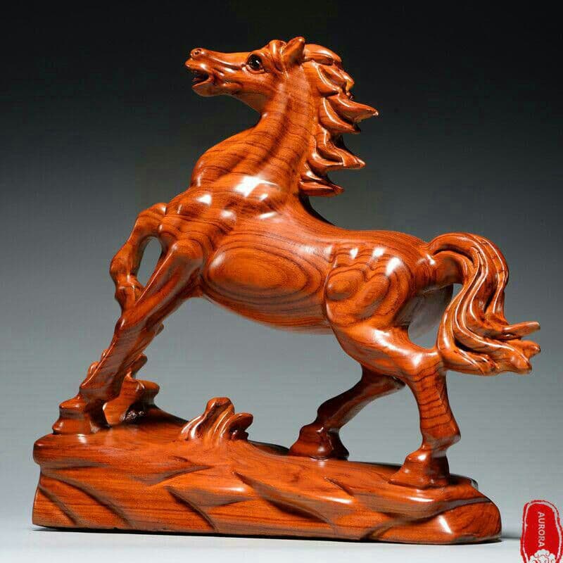 ★馬★花梨木★動物★精密細工★置物★彫刻★5