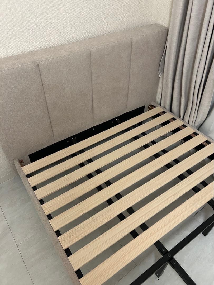 LOWYA ファブリックベッドフレーム Nスリープマットレス　セミダブル　セット