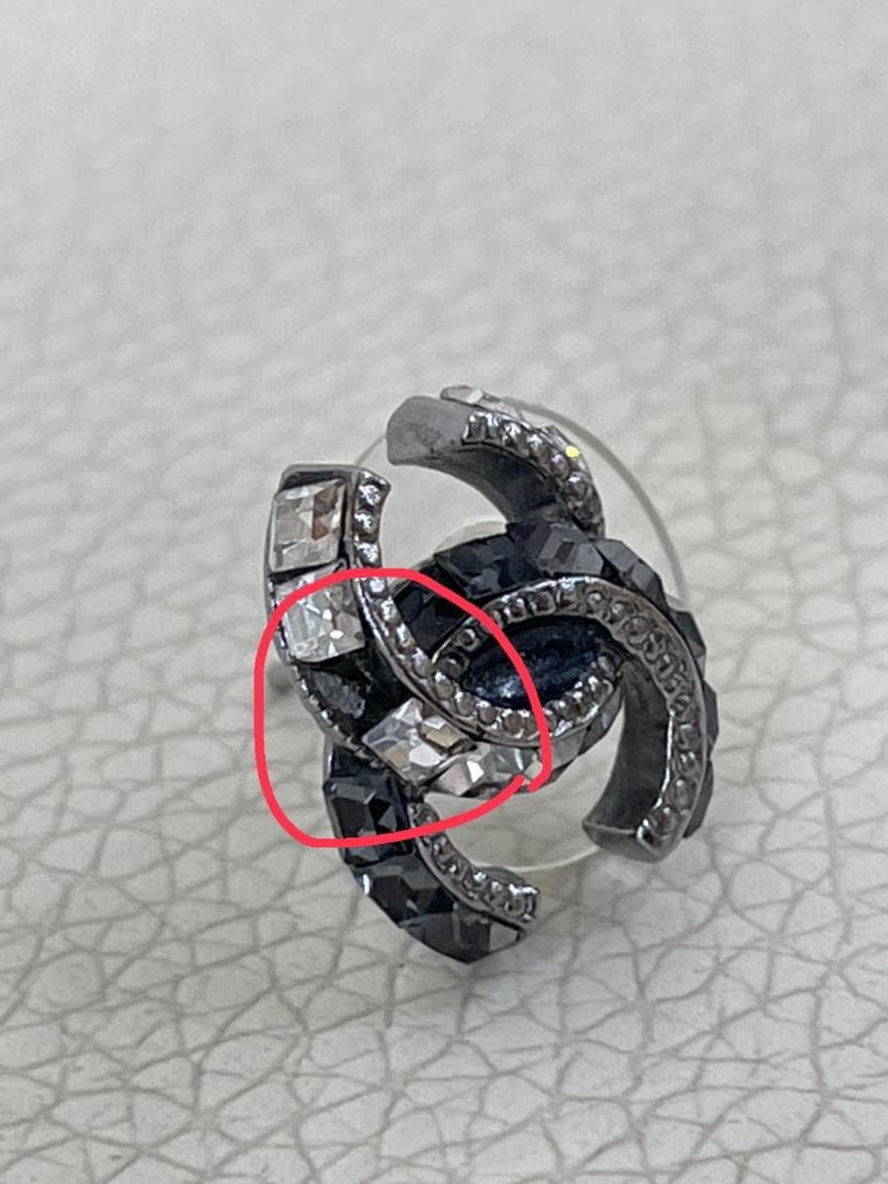 CHANEL シャネル ピアス 14P ココマーク シルバー×ブラック　 903