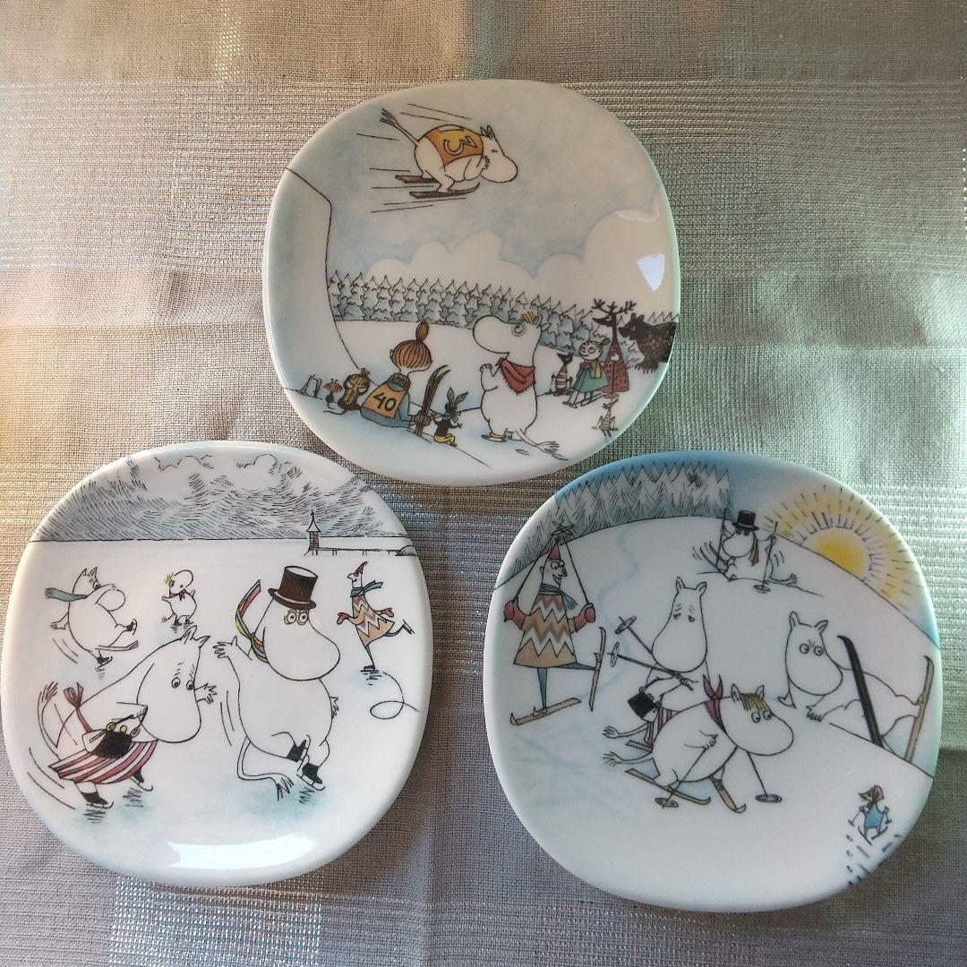 アラビア ムーミン ウォールプレート 三枚セット  廃盤  クリスマス レア