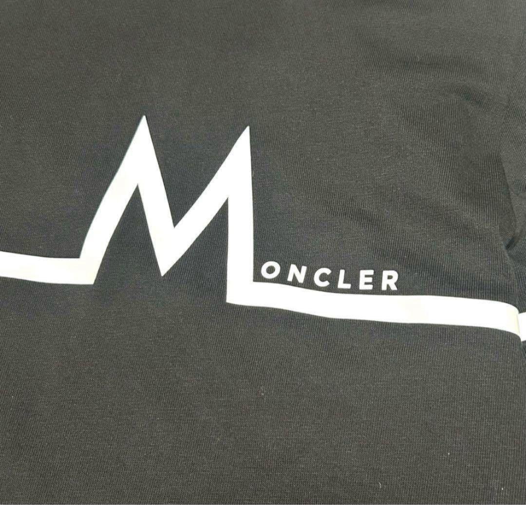 モンクレール　ロングTシャツ　3XL ブラック系 ワッペン ロゴ