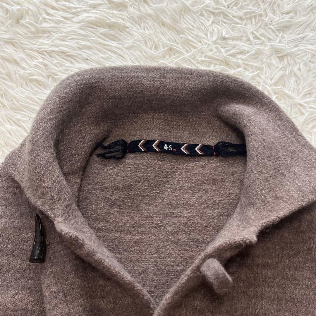 45R フロートアルパカ縮絨ハーフコート ダッフルコート ブラウン