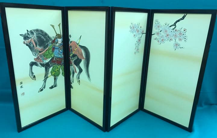 23号 駒武者 屏風