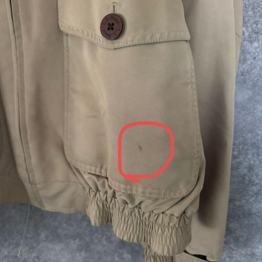 L.L.Bean　エルエルビーン　襟レザースウィングトップ　ベージュ　A-2