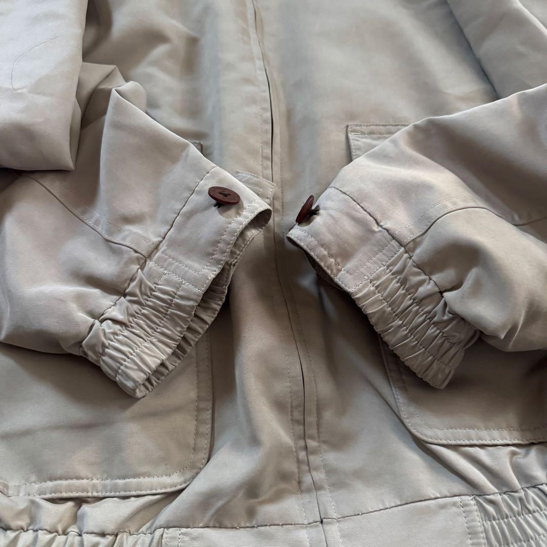 L.L.Bean　エルエルビーン　襟レザースウィングトップ　ベージュ　A-2