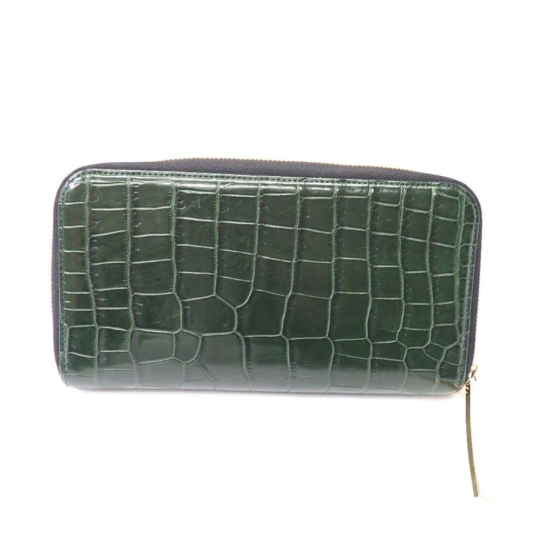 ま*る様 池田工芸 ティラノクロコダイル 緑　財布 80周年記念クロコ
