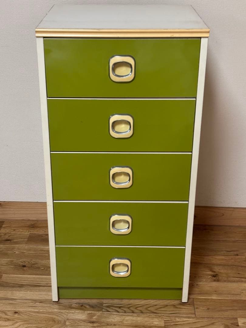 昭和　レトロポップ　５段タンス　チェスト