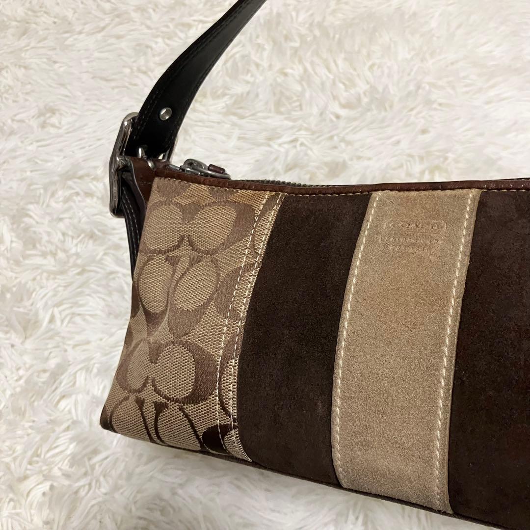 COACH アクセサリーポーチ 8K09 シグネチャー ストライプ チャーム