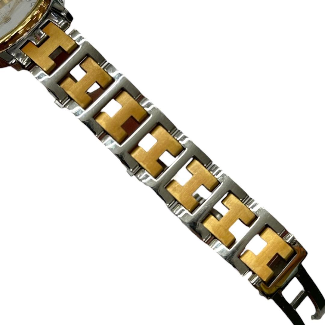 HERMES クリッパー　エルメス　クォーツ腕時計 ホワイト文字盤　不動