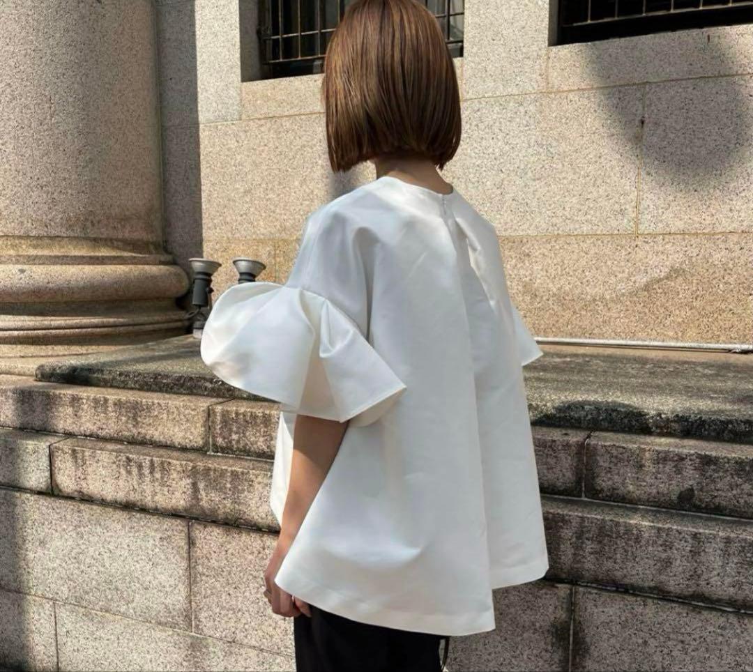 heve ファインスリーブブラウス　白　へイヴ