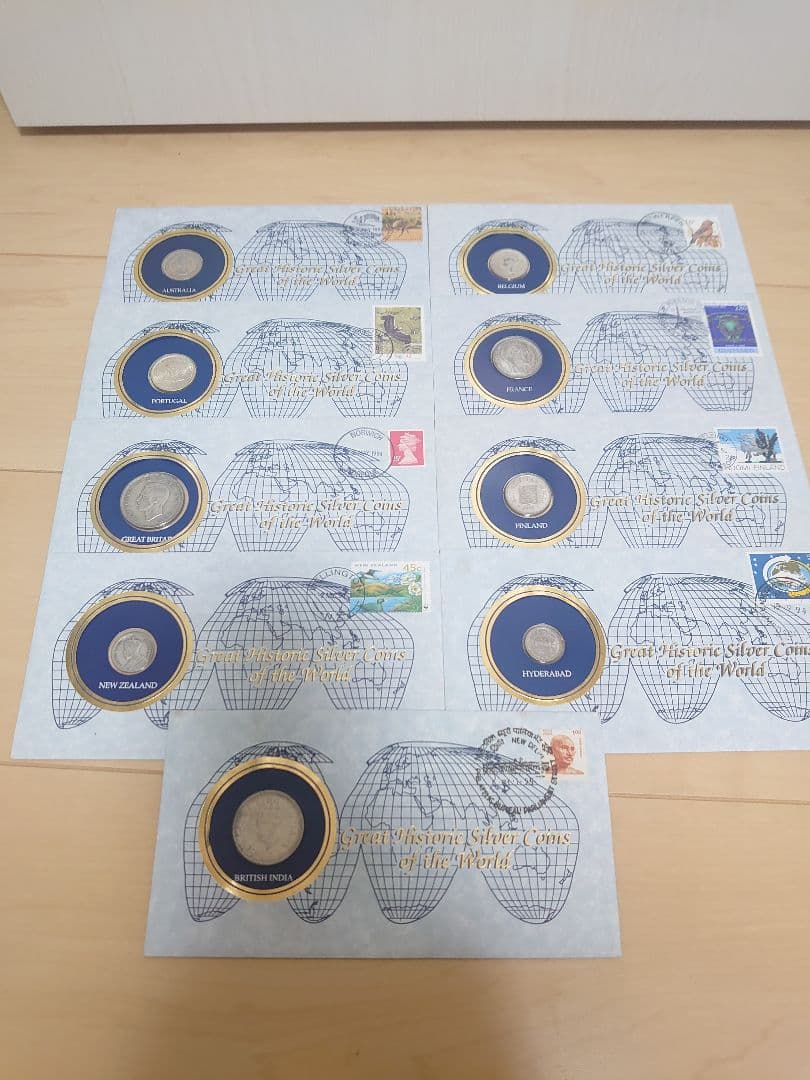 フランクリンミント、世界の歴史的な銀貨9枚