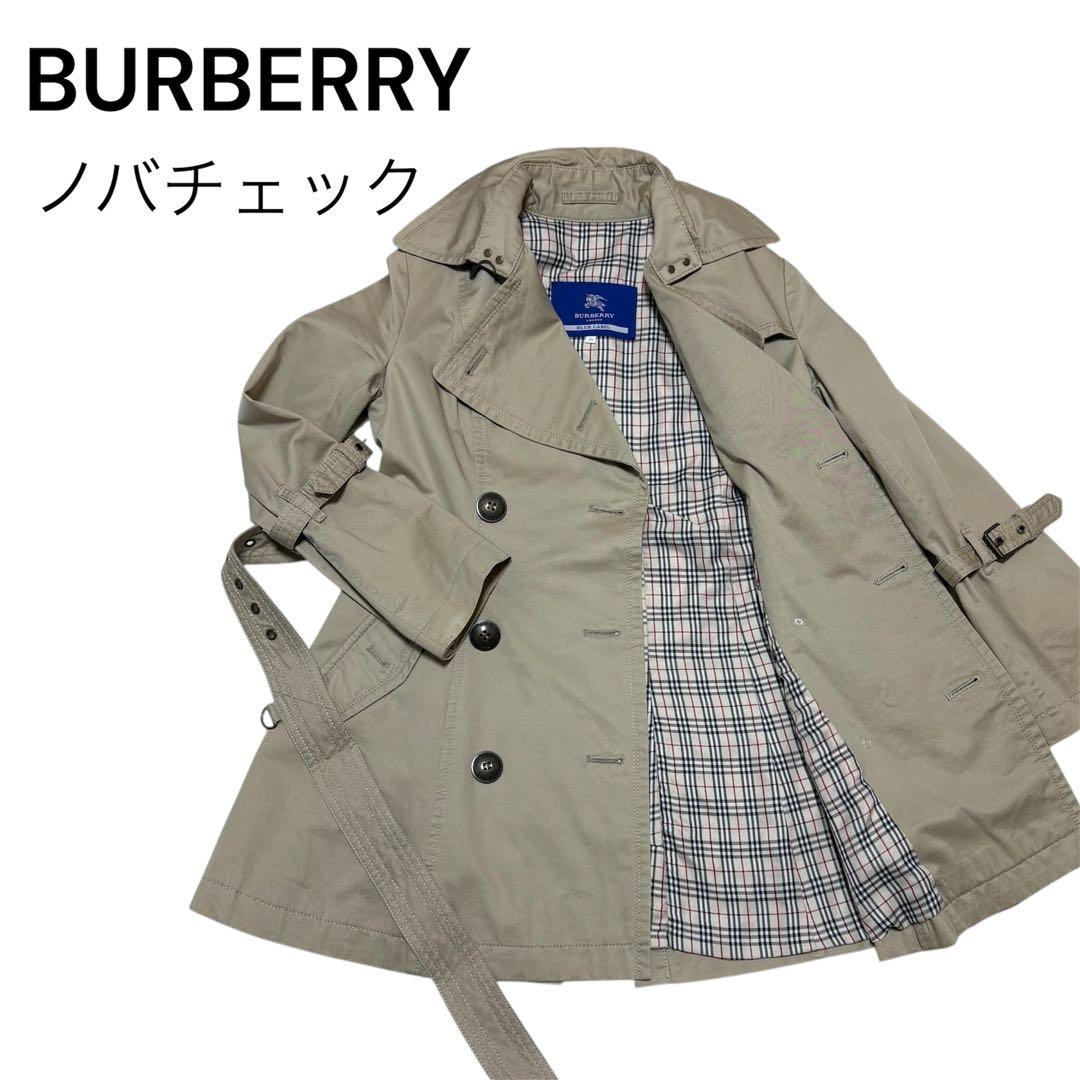【大特価】 バーバリー ブルーレーベル トレンチ 36 ノバチェック