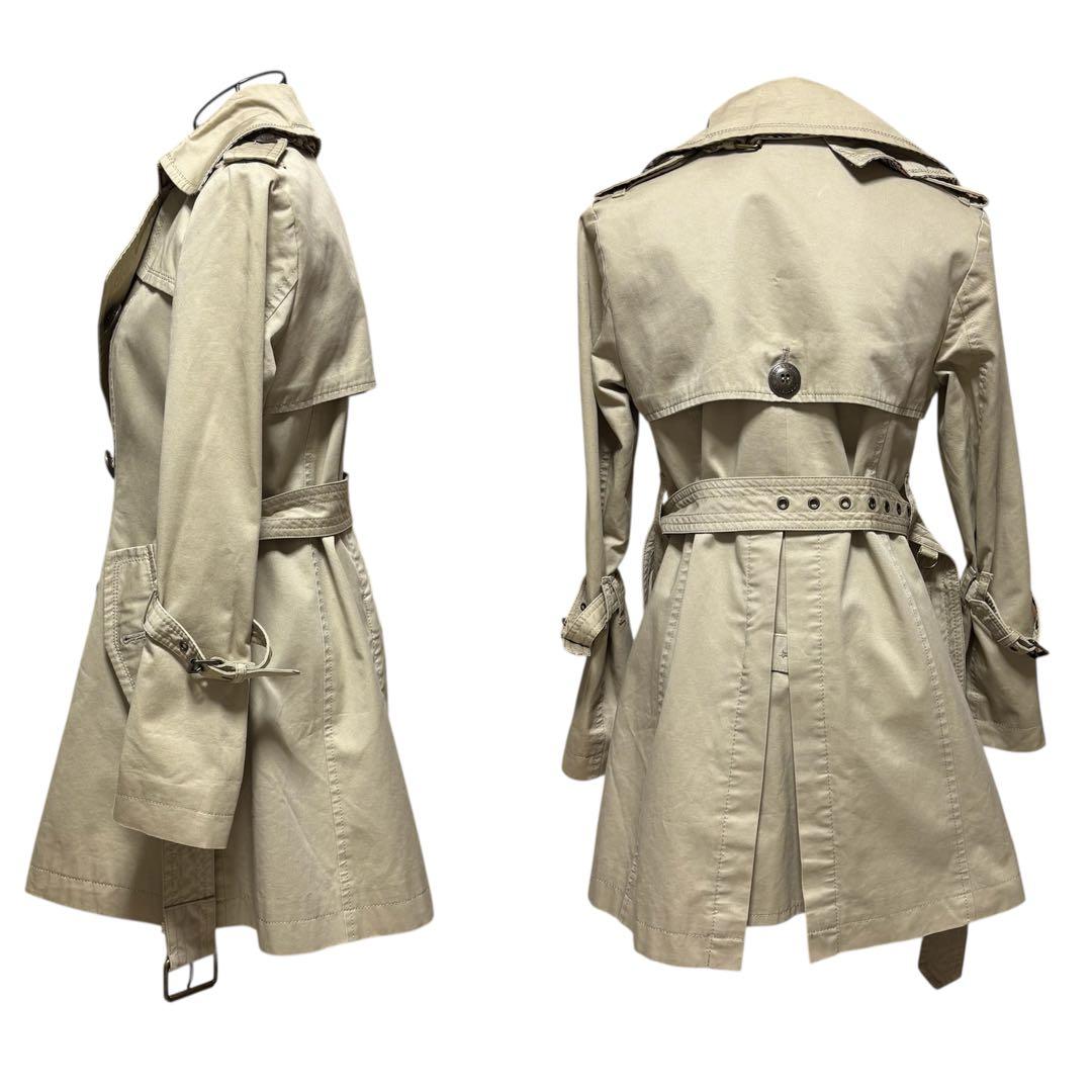 【大特価】 バーバリー ブルーレーベル トレンチ 36 ノバチェック