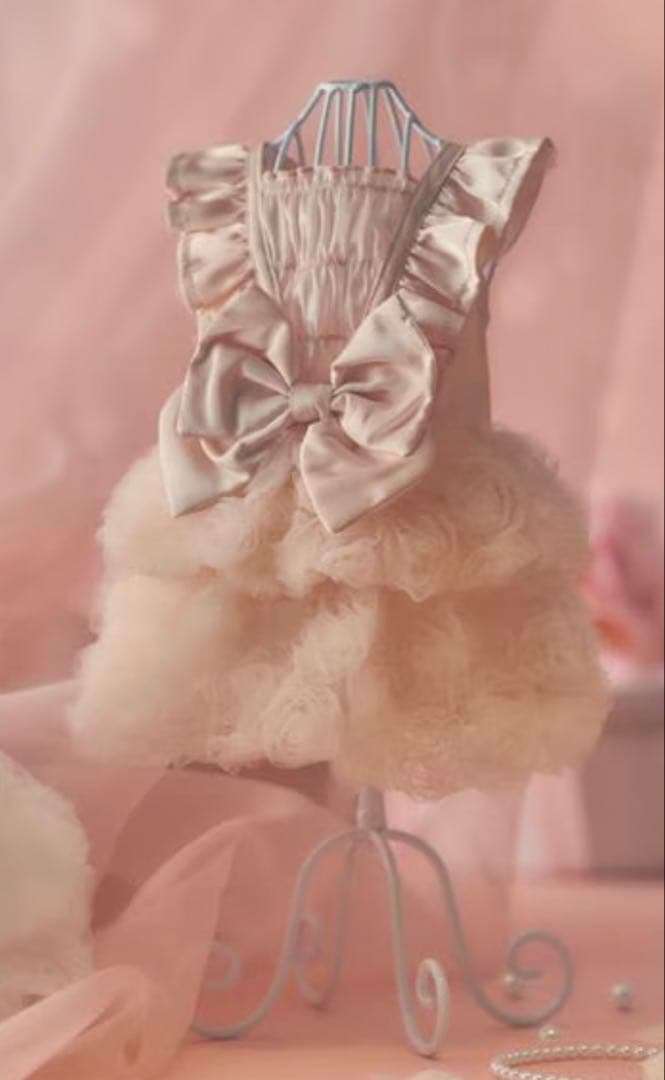 ペットパラダイス cherircouture ローズチュールワンピース ピンク