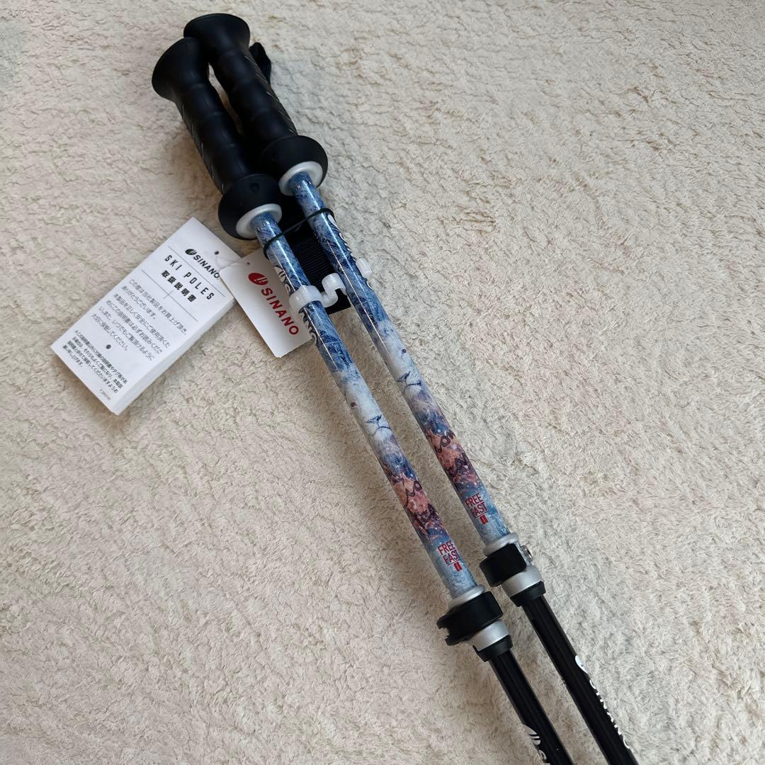 SINANO スキー ポール 青/黒