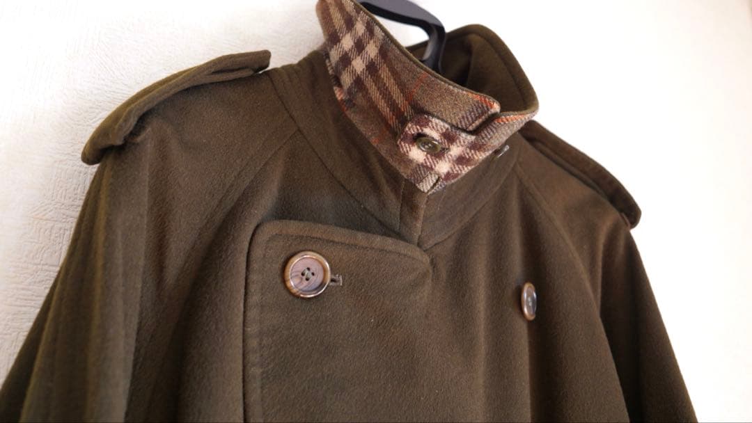 Burberry トレンチコート　ウール　アルパカ　英国製　ヴィンテージ　80s