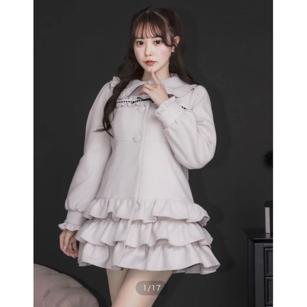 Pium はしごレースティアードミニコート