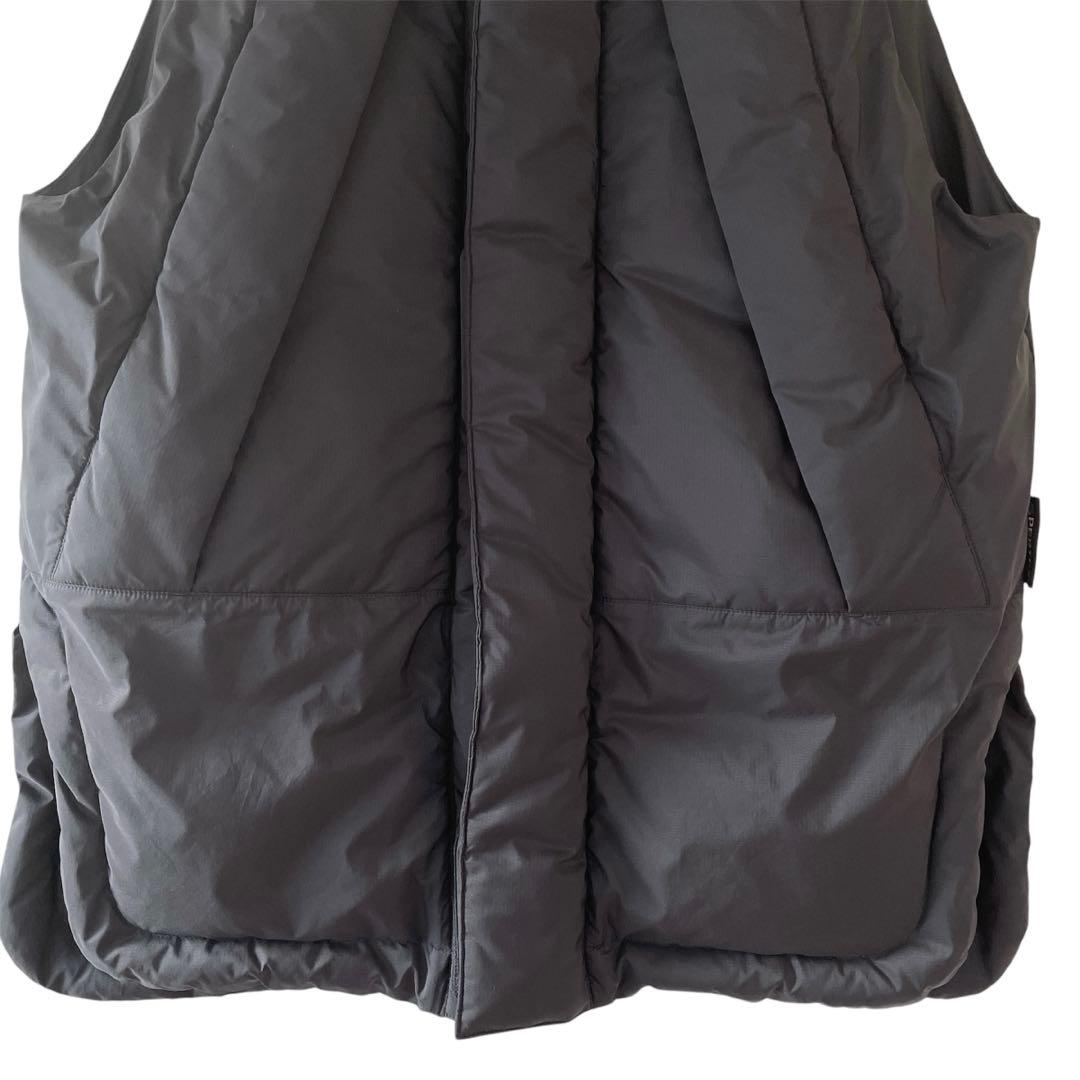 ☆美品今季 nagonstans ナゴンスタンス ノーカラー ダウン ベスト 黒