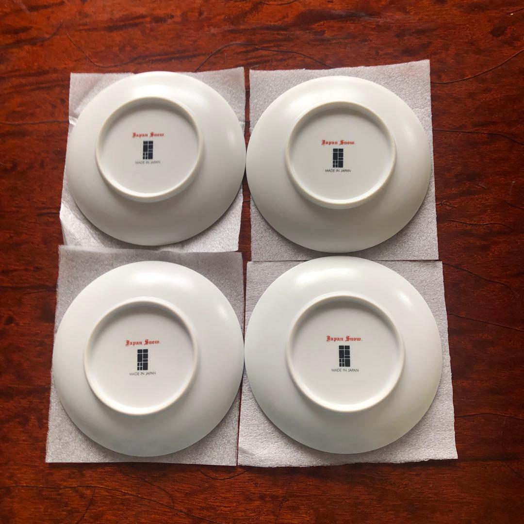 アリタポーセリンラボJAPAN プラチナ中盛皿、銘々皿「繁栄」四枚　新品