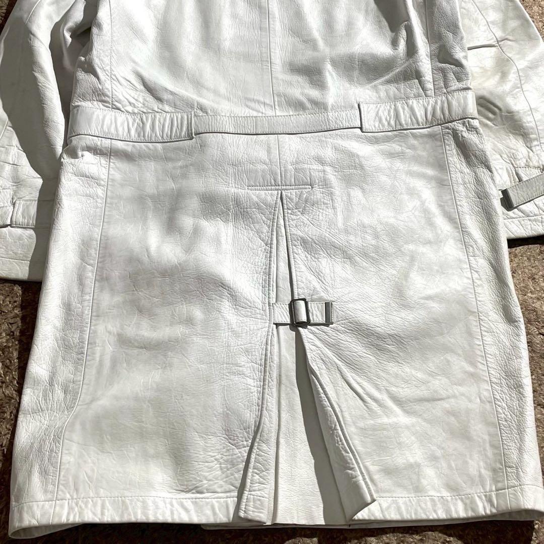 美品✨JIL SANDER ダブル レザートレンチコート ベルト ピンクの猫様