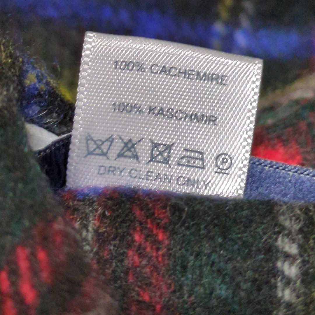 ジョンストンズ　カシミヤ マフラー　ストール　ブラックスチュアート