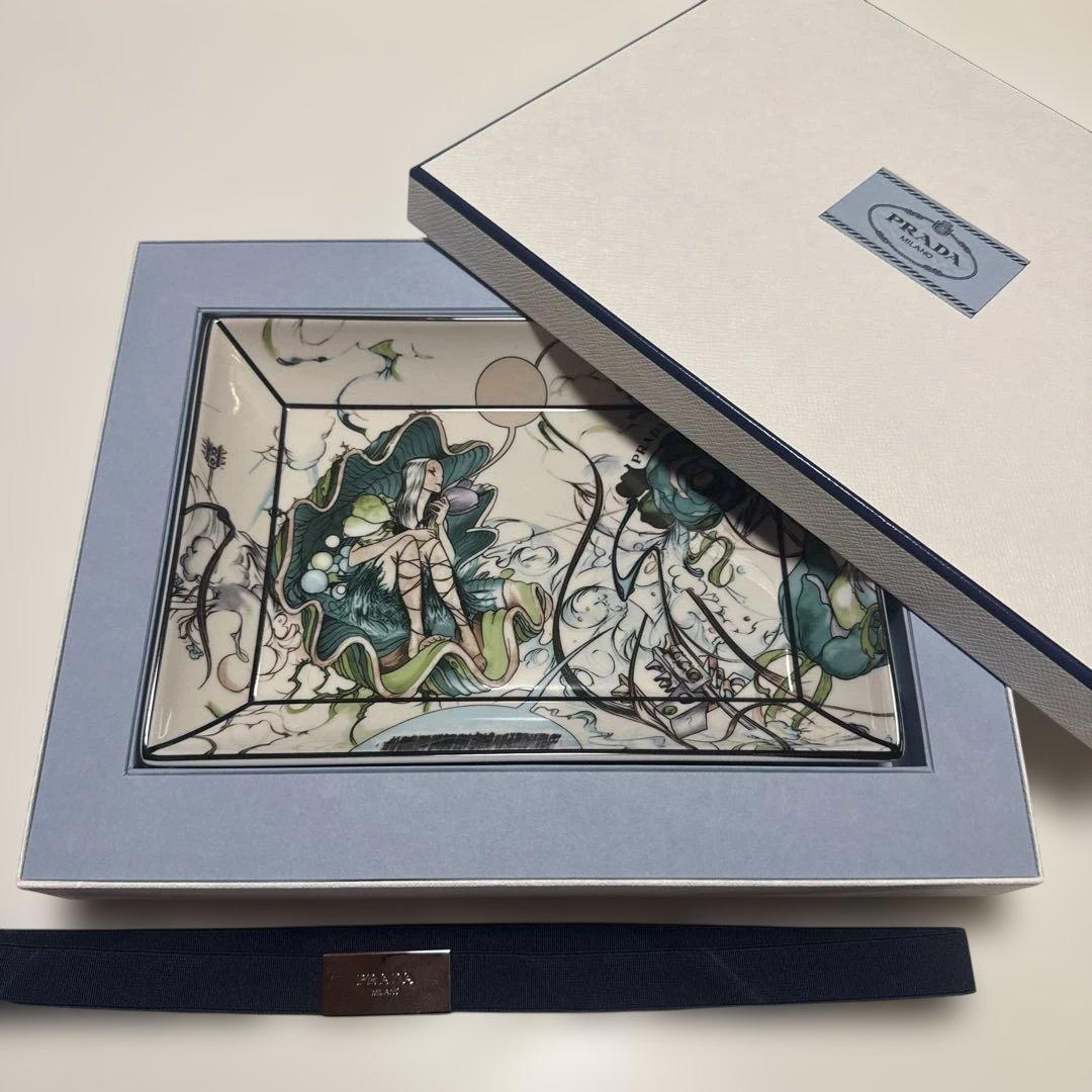 ラージ　レクタンギュラー　ポーセリン　キャッチオールトレー　Florid