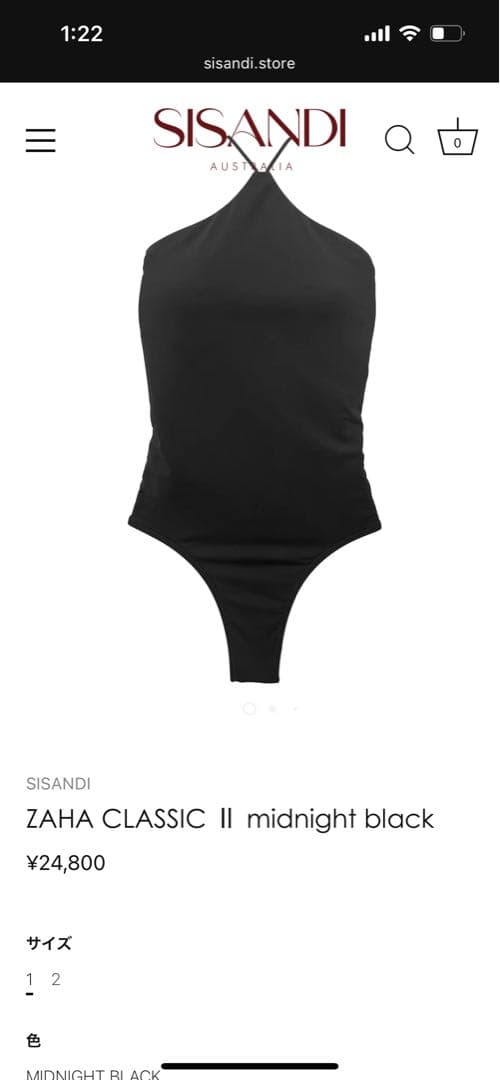 K　新品未使用SISANDI ZAHACLASSIC 水着