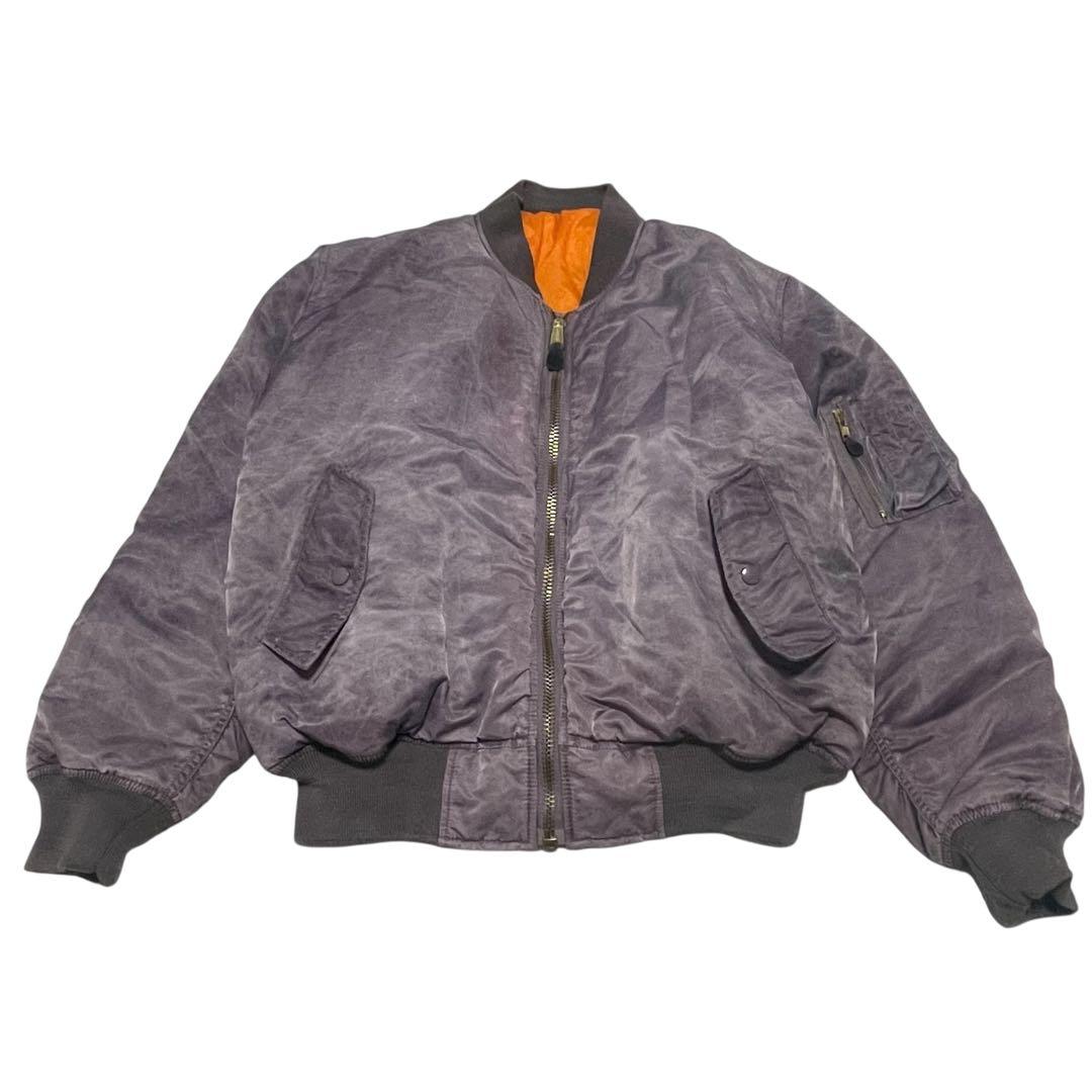 90s霜降り加工　COBLES MA-1 ボンバージャケット リバーシブルLL