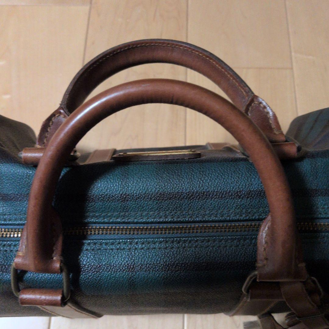 ポロラルフローレン　ミニボストンバック　緑チェック柄