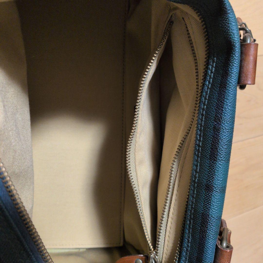 ポロラルフローレン　ミニボストンバック　緑チェック柄