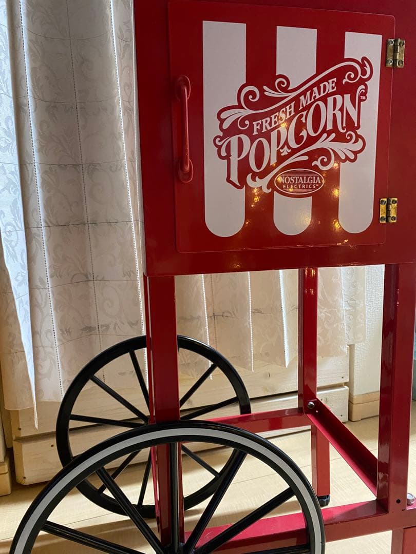 レトロ ポップコーンメーカー 赤