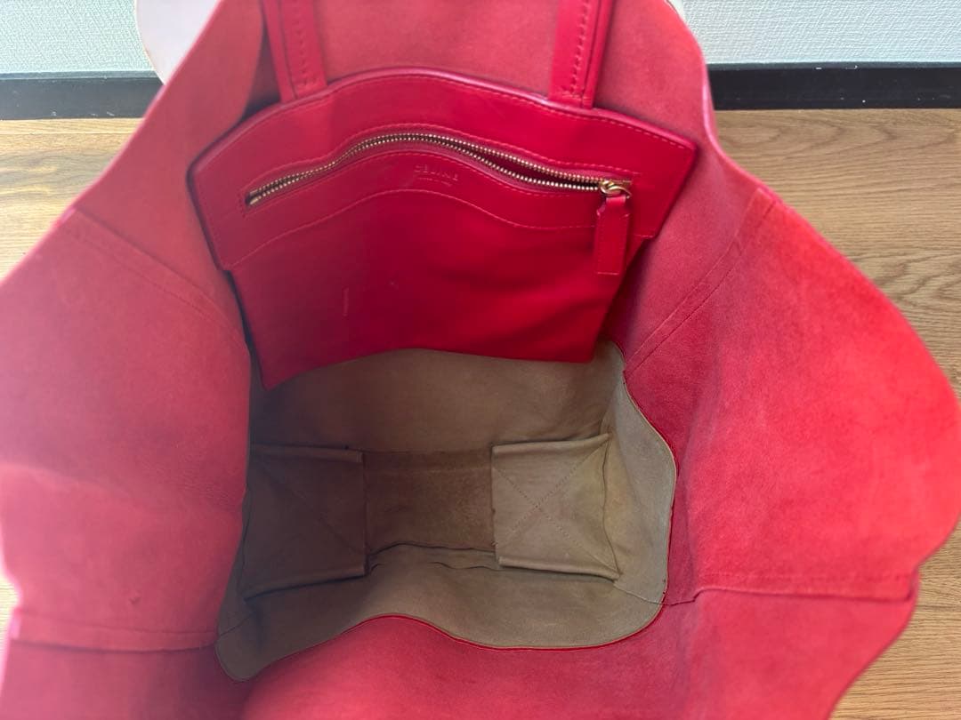 CÉLINE 赤✖️ベージュ トートバッグ