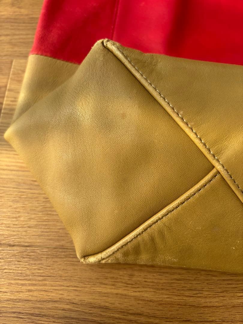 CÉLINE 赤✖️ベージュ トートバッグ