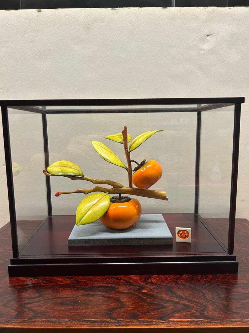 美品　極上柿　置物　送料込み