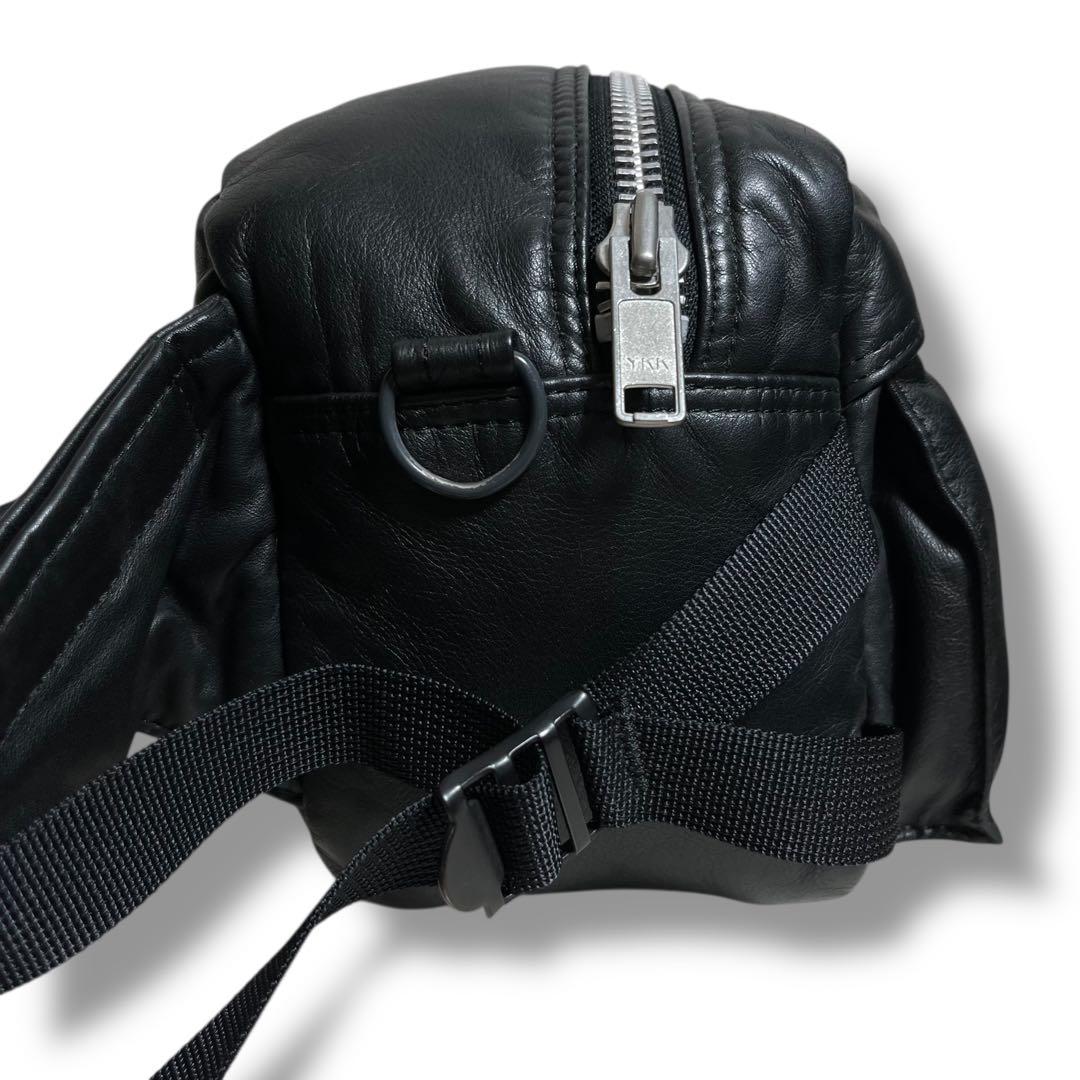 希少品　PORTER　ポーター　吉田カバン　ブラック　本革　タンカー　レザー