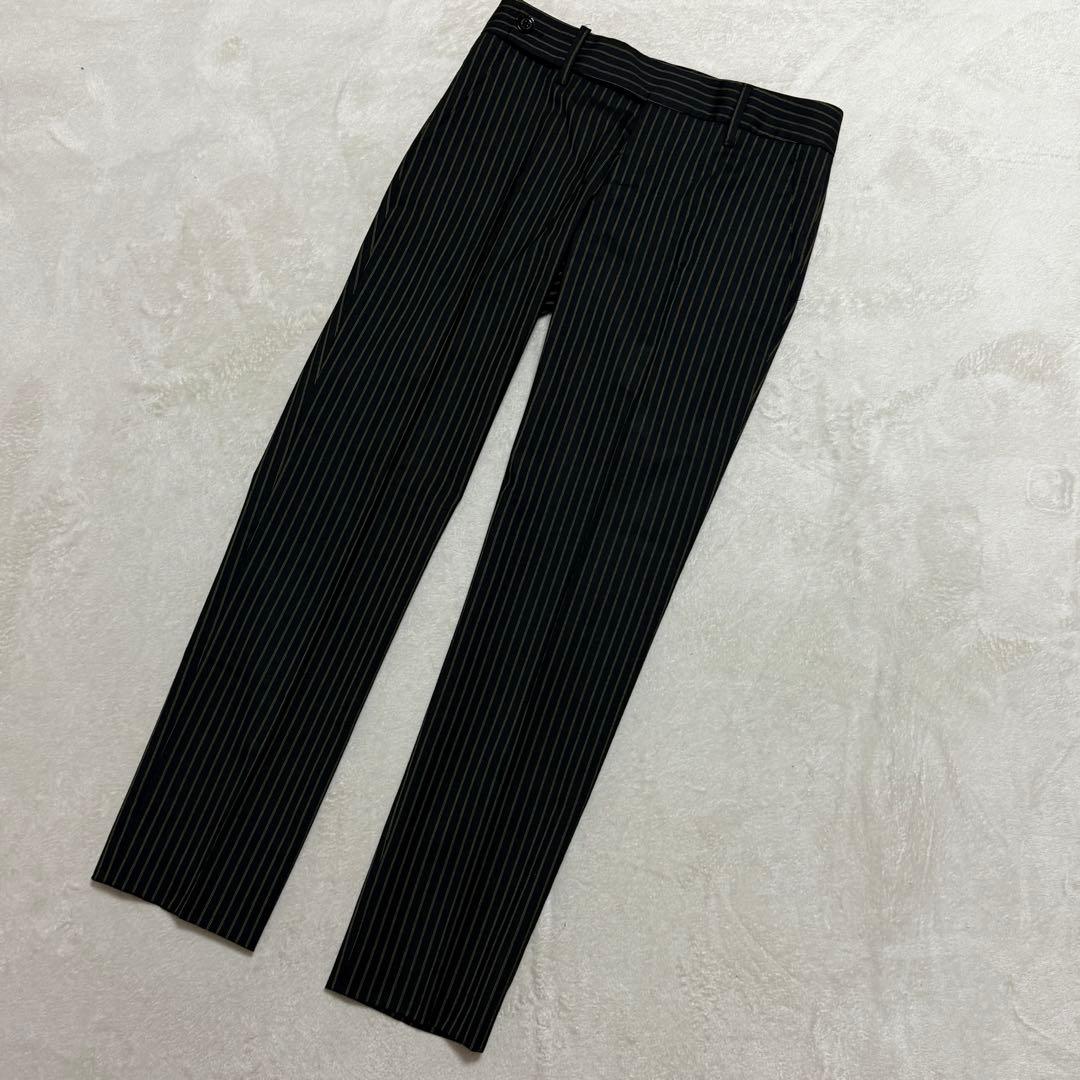 美品　グッチ　スーツセット　パンツ　黒　ストライプ　40(L) 38(M)短丈