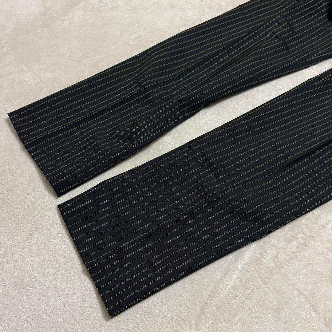 美品　グッチ　スーツセット　パンツ　黒　ストライプ　40(L) 38(M)短丈