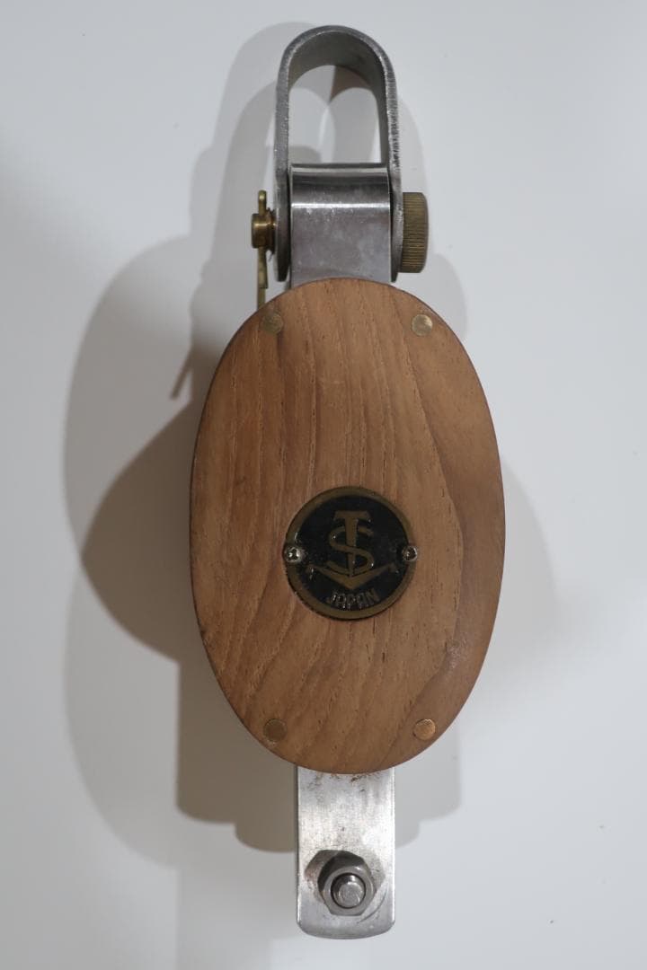木製滑車　チーク ブロック　ブロンズシーブ