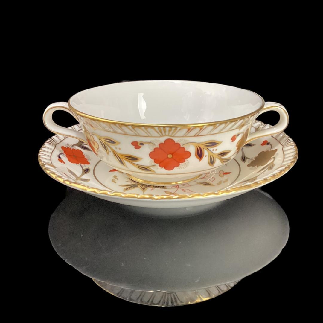 ★激レア★ロイヤルクラウンダービー アジアンローズ スープカップ＆ソーサー 5客