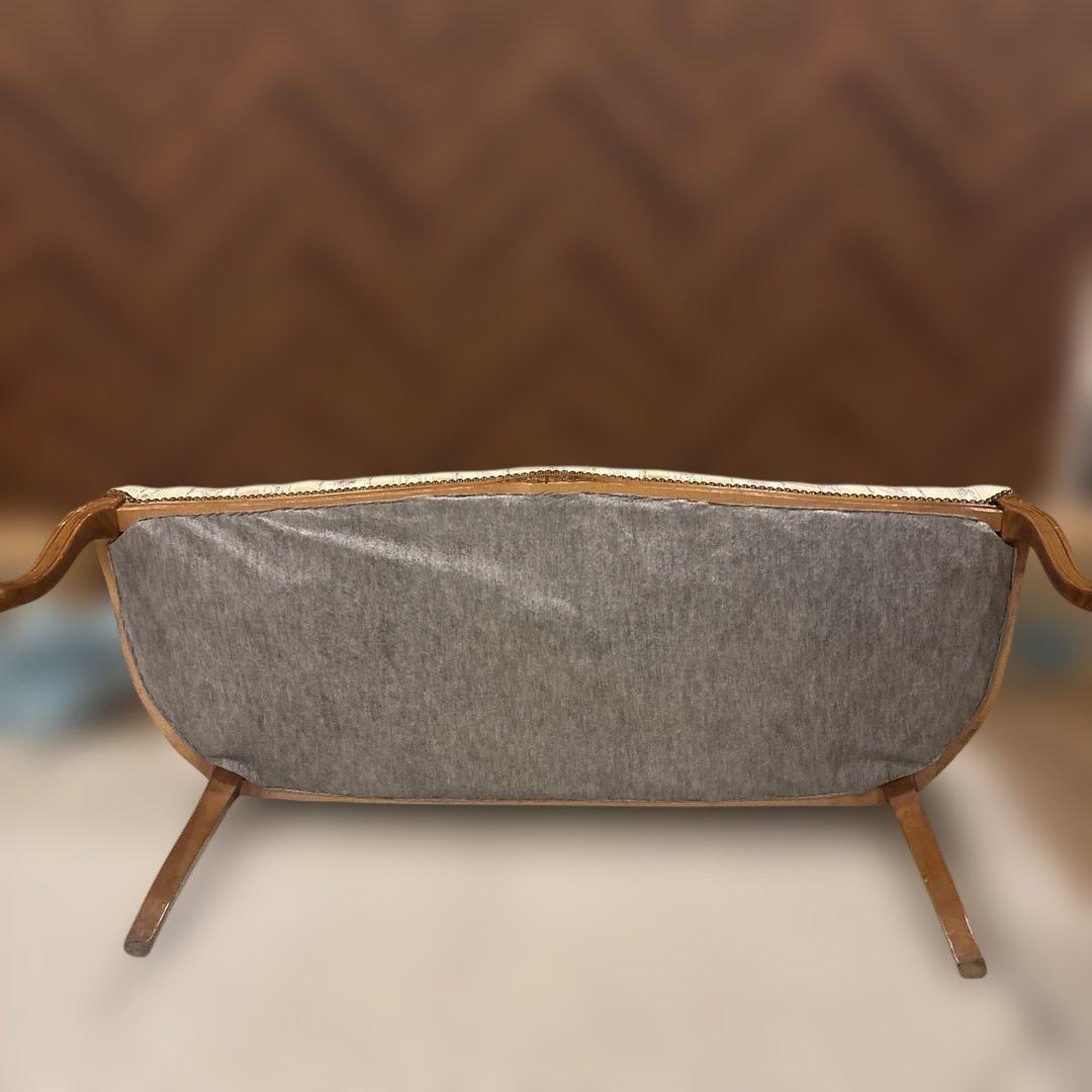 ロココ調　 イタリア　クラシック　猫脚　２人掛けソファ　アームチェア　ラブソファ