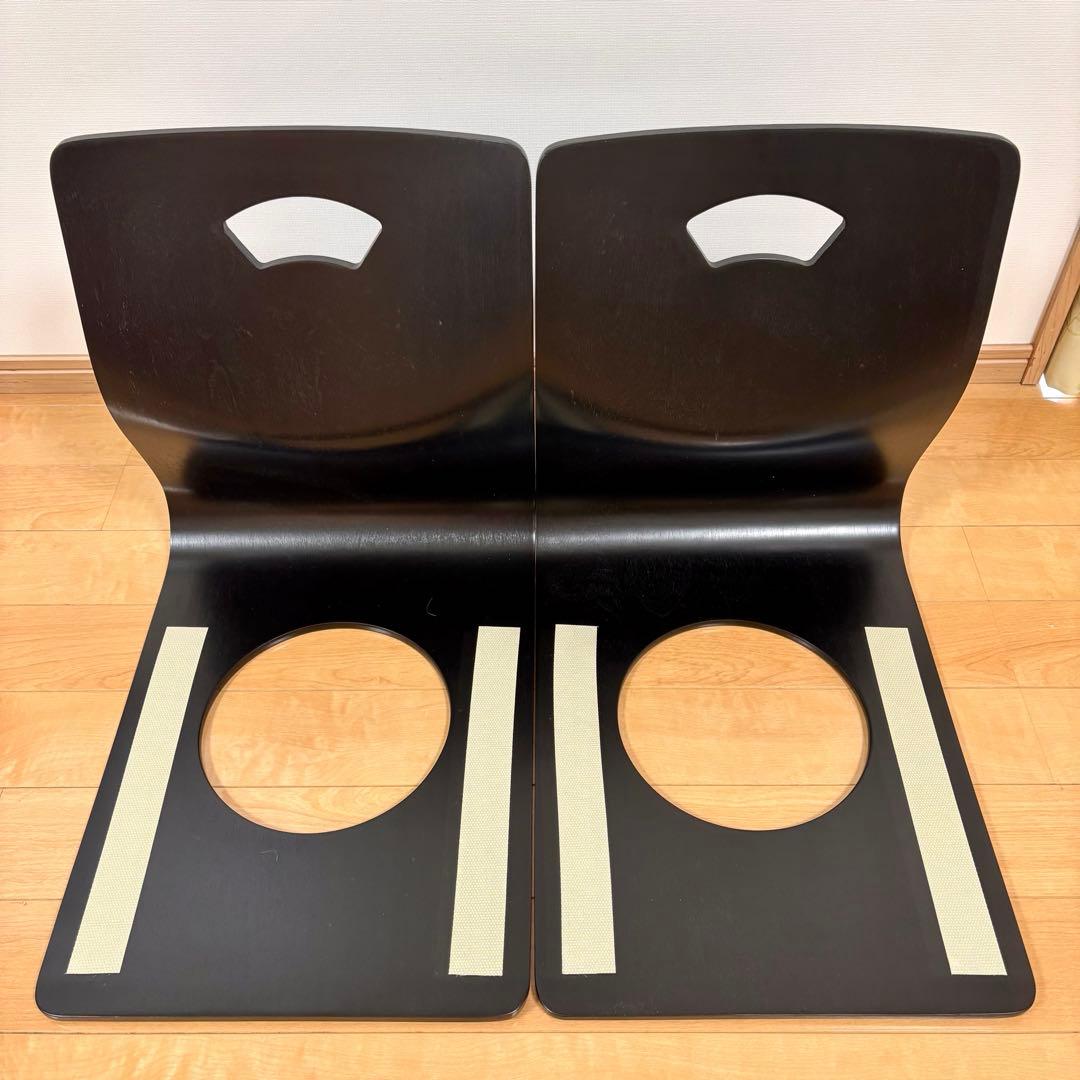 【未使用品】木製 曲げ木 和座椅子 座椅子 4脚セット和室 旅館