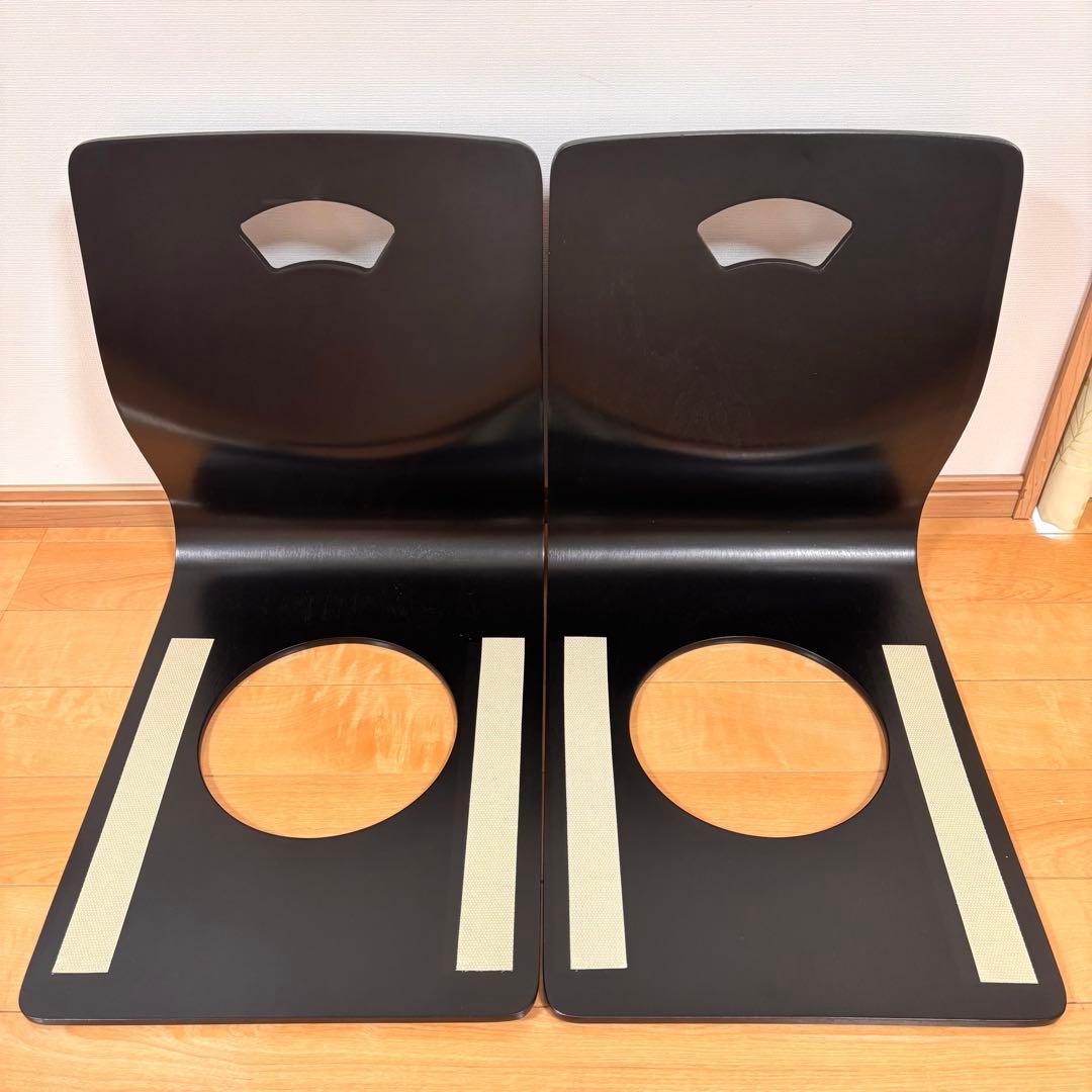 【未使用品】木製 曲げ木 和座椅子 座椅子 4脚セット和室 旅館