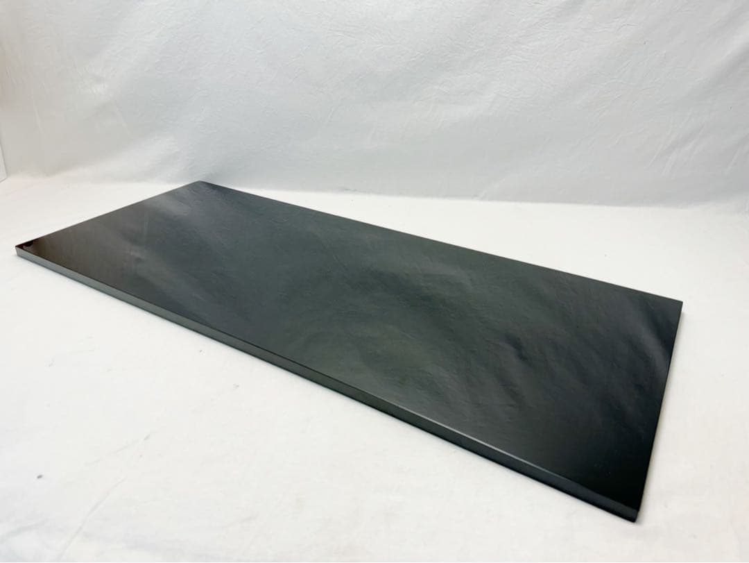 美品 茶道具 塗師 表完造 黒真塗 長板 炉用 風炉用 壱双 敷板 茶道 共箱