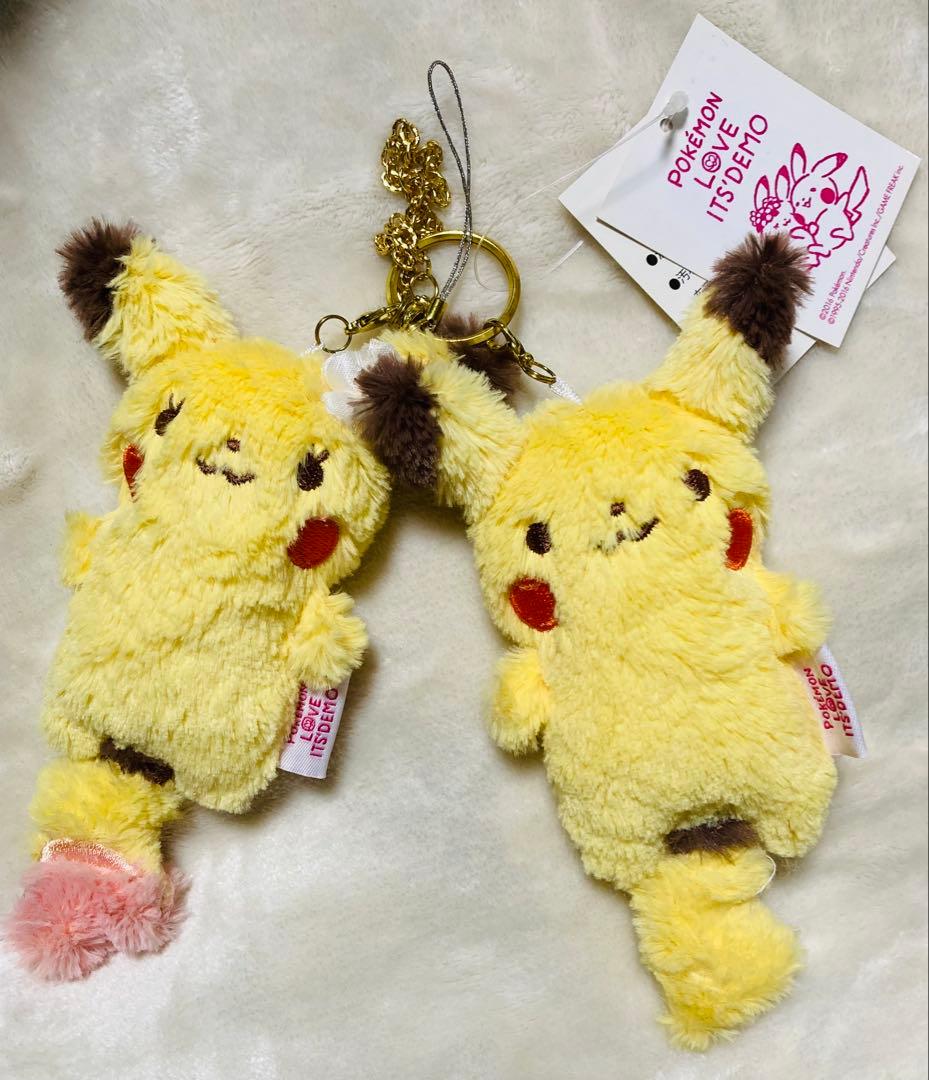 ポケモン公式イッツデモ限定ペアピカチュウぬいぐるみマスコットポケットモンスター