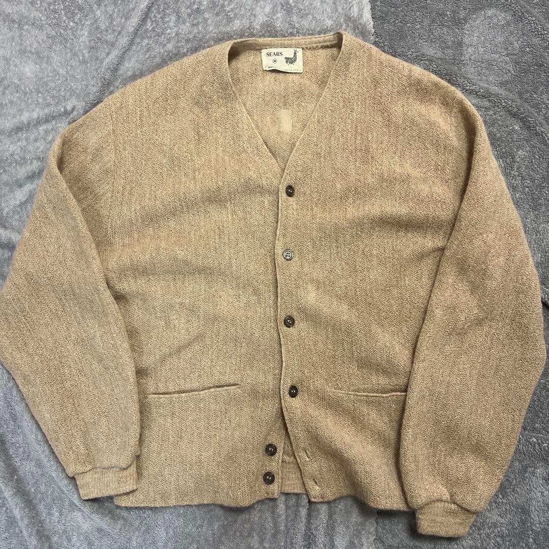 60s70s アルパカ　SEARS カーディガン　USA製