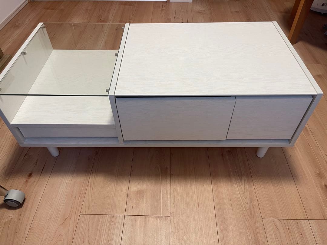 最終価格！！LOWYA ローテーブル引き出し・ミラー付き